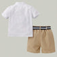 Boy's Stylish Two-Piece Horse Riding Embroidered Set for Spring & Summer "no belt"