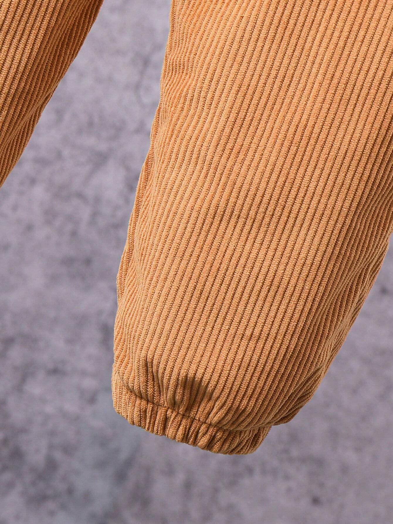 2 pieces Boys' Corduroy Jacket And Pants Set With Flap Detail - IRRAKIDS