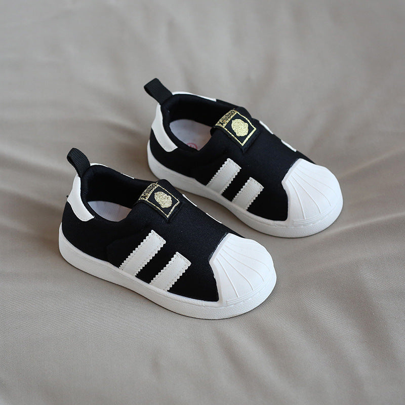 Xiaoliubao Toddler Sneakers – Anti-Collision Shell Toe Shoes for Boys & Girls