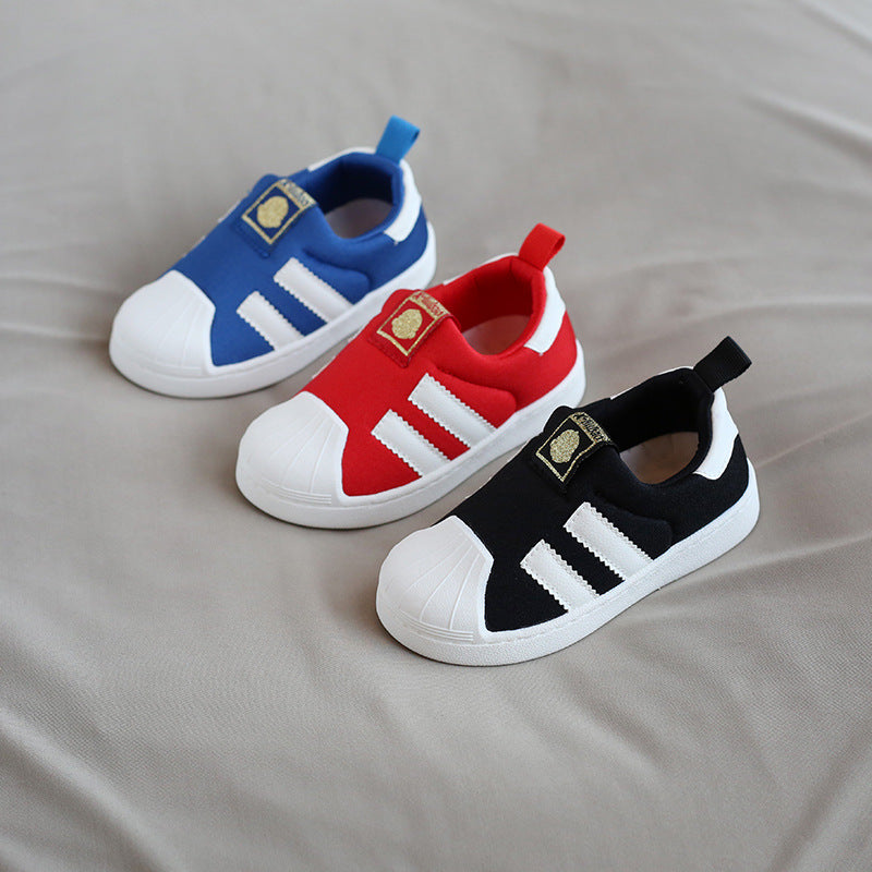 Xiaoliubao Toddler Sneakers – Anti-Collision Shell Toe Shoes for Boys & Girls