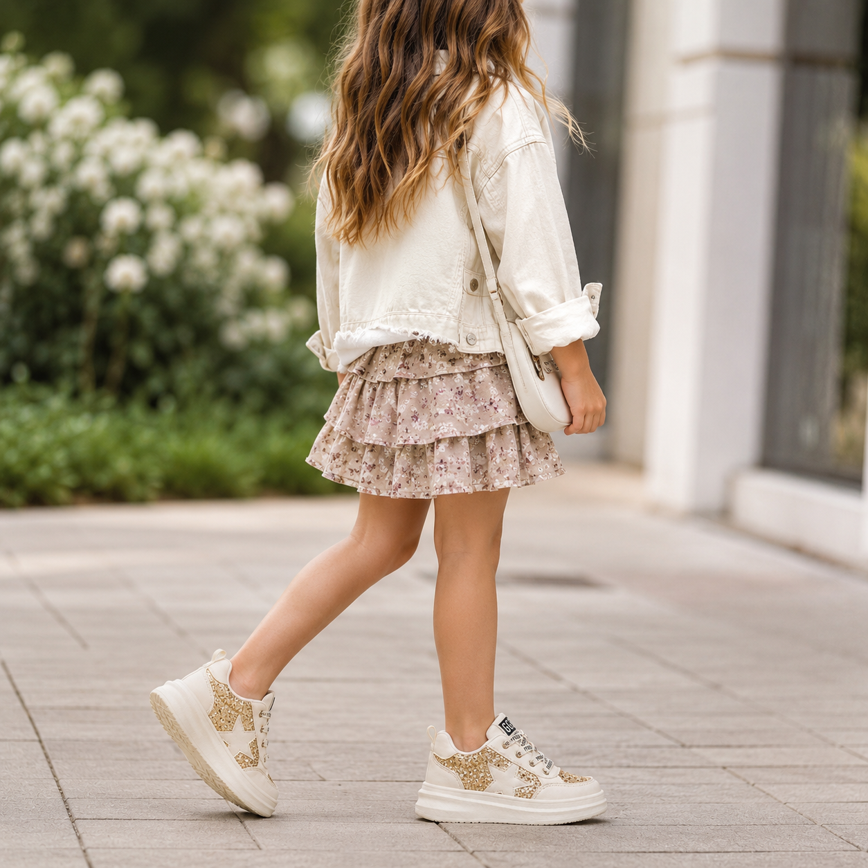 Baskets pailletées étoile pour filles – Chaussures décontractées tendance à semelle épaisse et confortables toute la journée