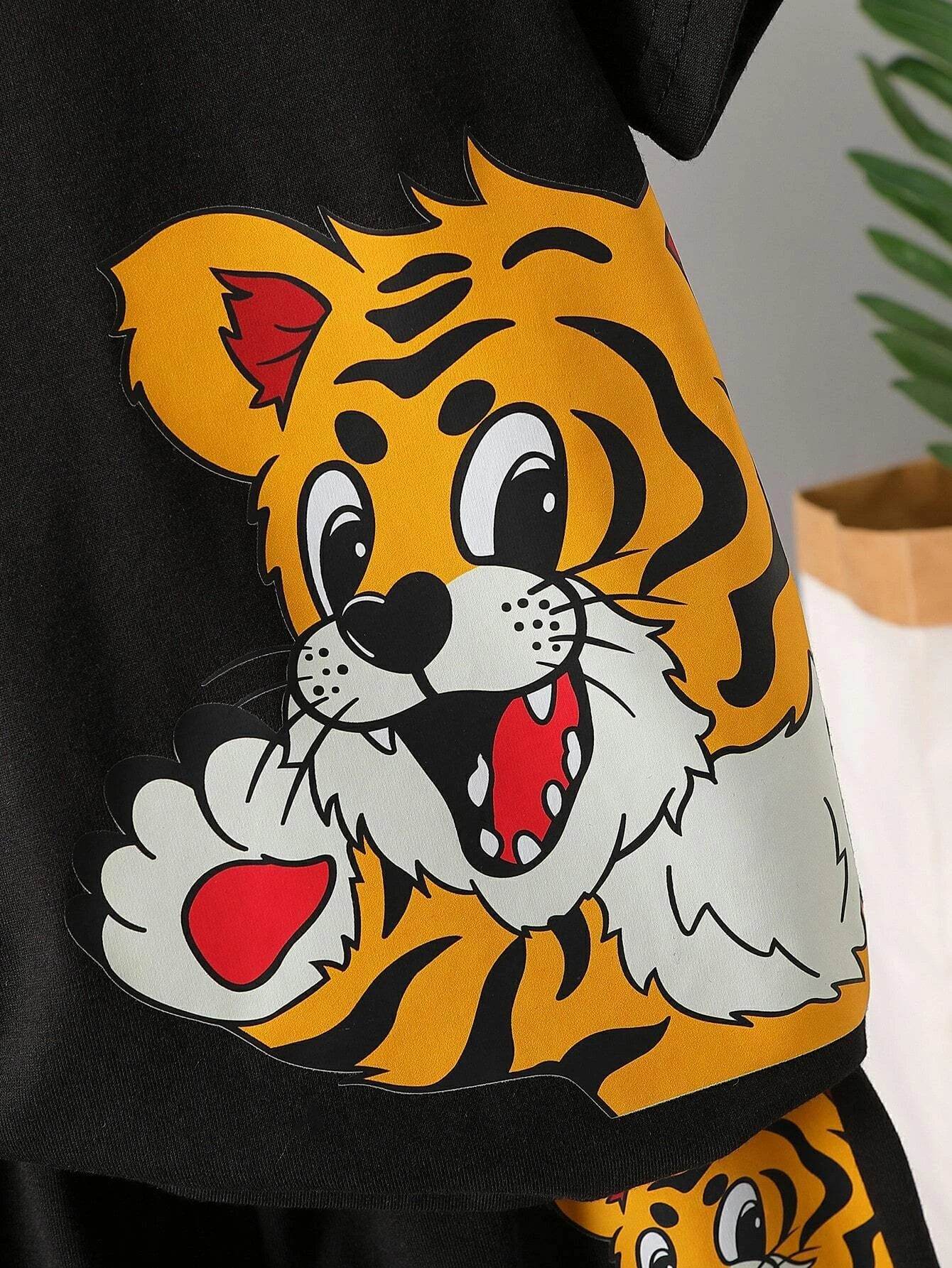 Boys' Tiger Print Two-Piece Set - IRRAKIDS