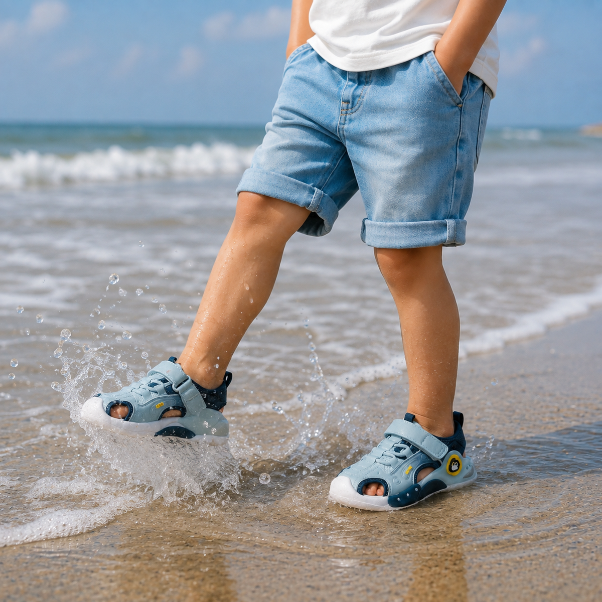 Kids’ Closed-Toe Sport Sandals – Lightweight & Comfortable