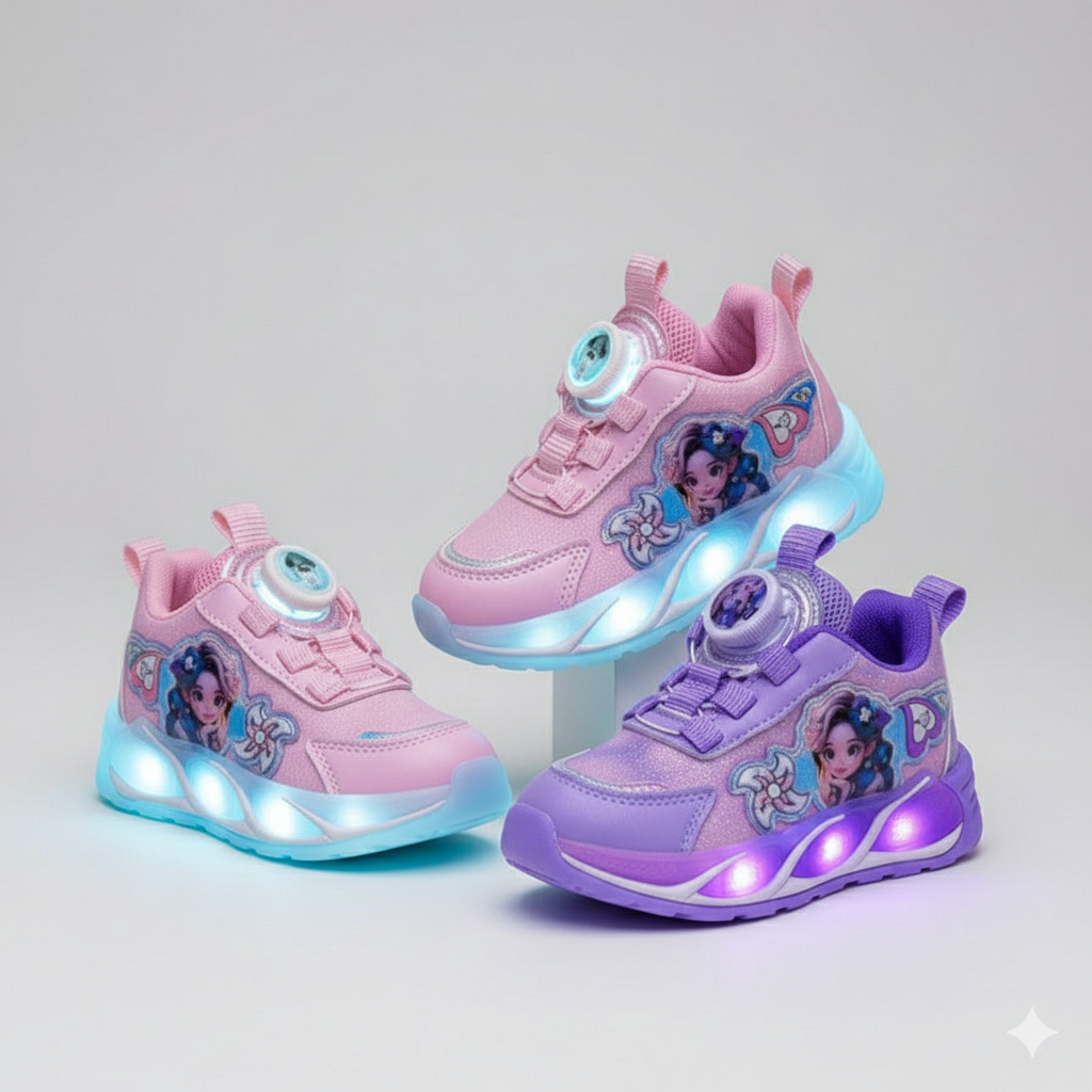 ✨ Light-Up Princess Sneakers for Kids ✨