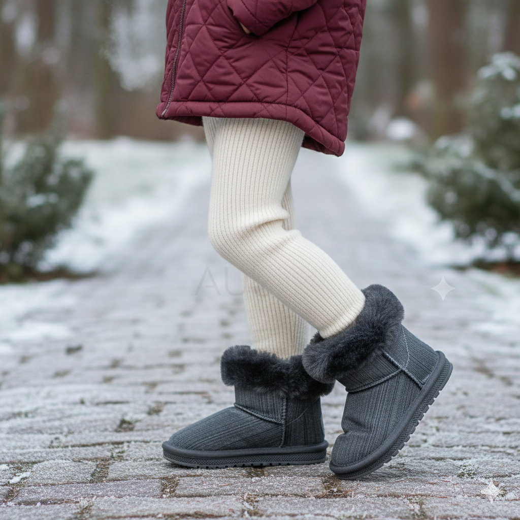 Girls Winter Fur Boots | Warm & Stylish Snow & Rain Boots for Kids