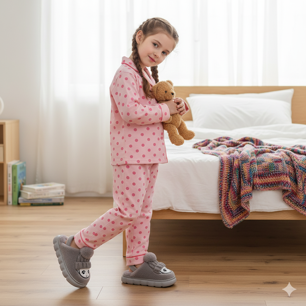 "Chaussons d'hiver chauds à motifs de dessins animés pour enfants - Confort et plaisir à chaque pas !"