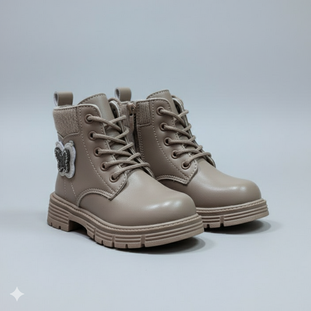 Bottes papillon pour filles - Semelle antidérapante, maintien de la cheville