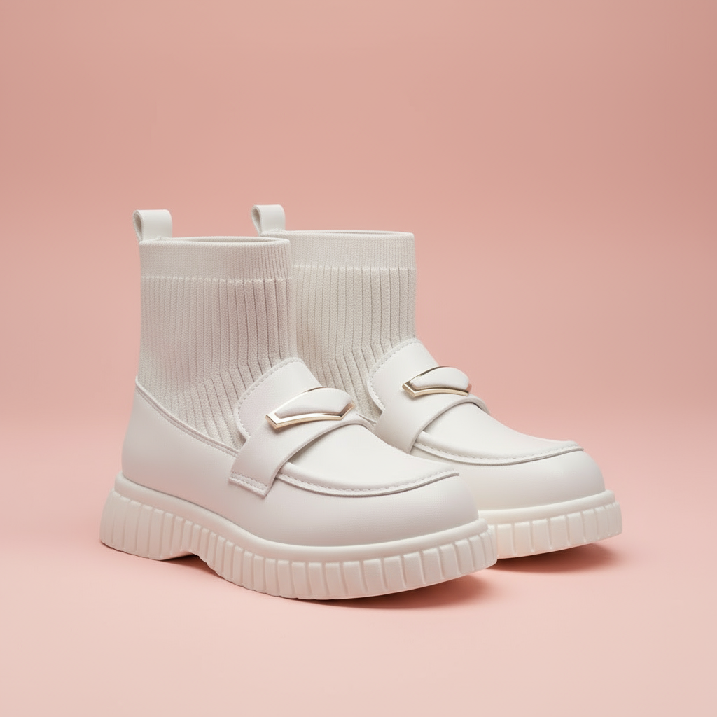 Girls' Sock-Loafer Boots — Slip On Fast, Grippy Lug Sole