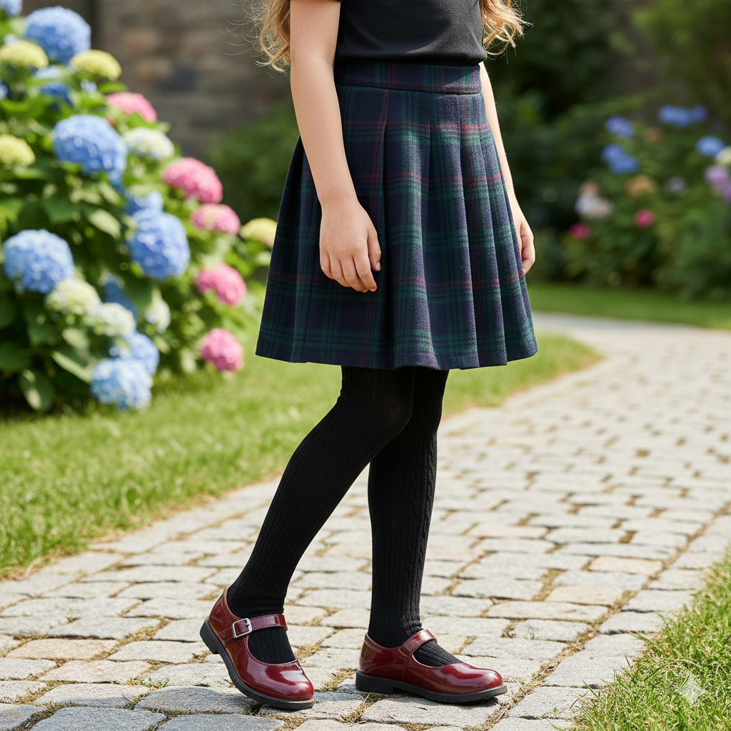 Collants en coton côtelé pour filles – Doux, extensibles et confortables au quotidien