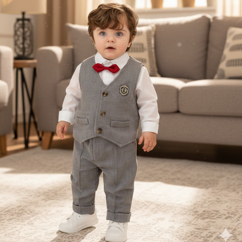 Classic Gentleman Boys’ 3-Piece Formal Vest Set
