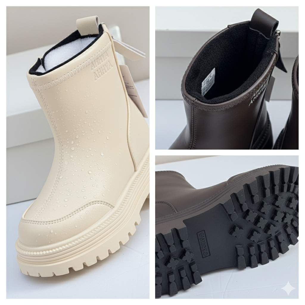 "Chunky Luxe Ankle Boots – Modern Edge in Every Step"