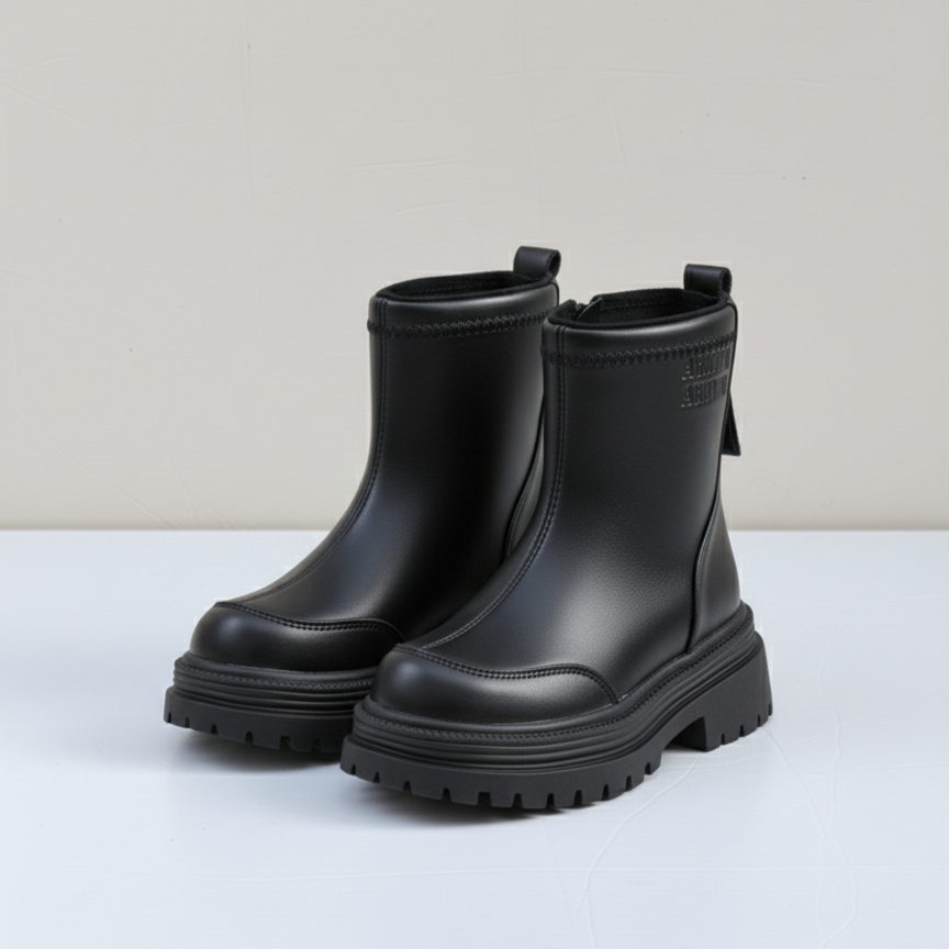 "Chunky Luxe Ankle Boots – Modern Edge in Every Step"
