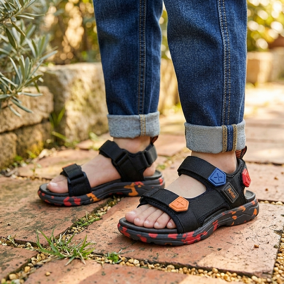 Boys’ Sporty Adjustable Strap Sandals – Lightweight Outdoor Comfort