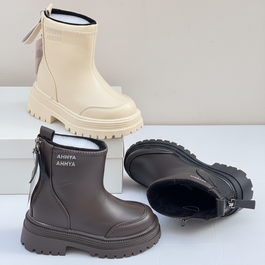 "Chunky Luxe Ankle Boots – Modern Edge in Every Step"