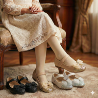 🌸 Chaussures Mary Jane élégantes à paillettes et nœud pour filles – Ballerines de fête et d'occasion spéciale