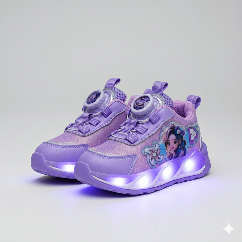 ✨ Light-Up Princess Sneakers for Kids ✨