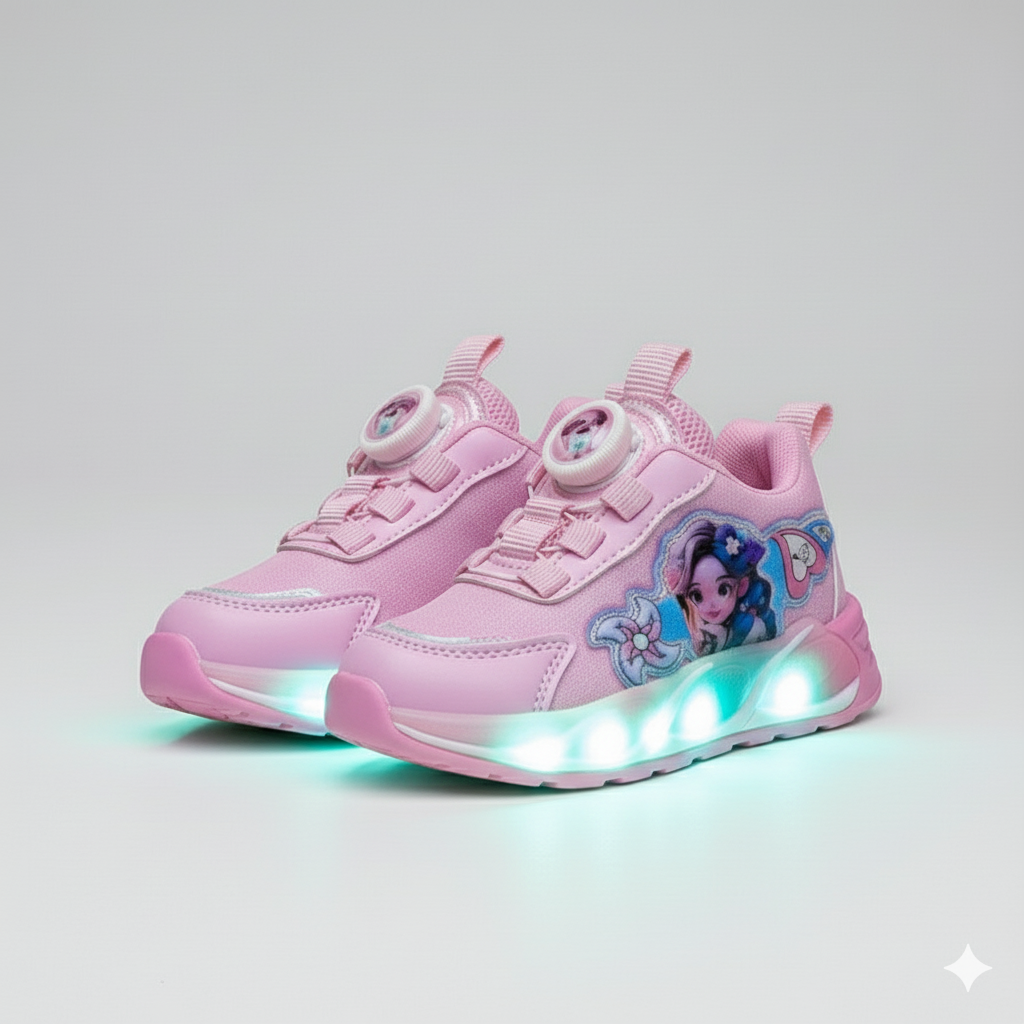 ✨ Light-Up Princess Sneakers for Kids ✨