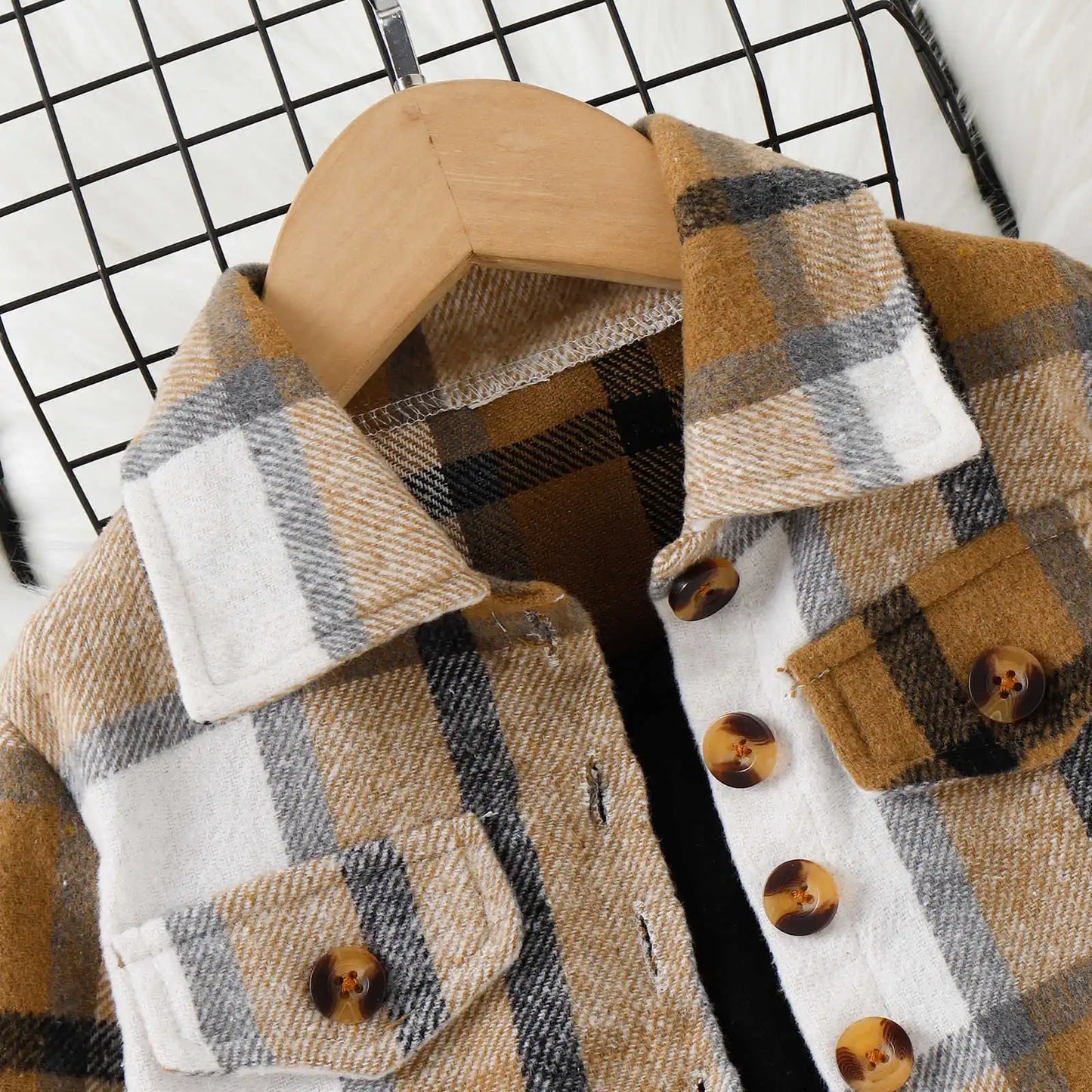 Springtime Chic: Black Sleeveless Dress with Plaid Coat - Toddler Fashion 2024