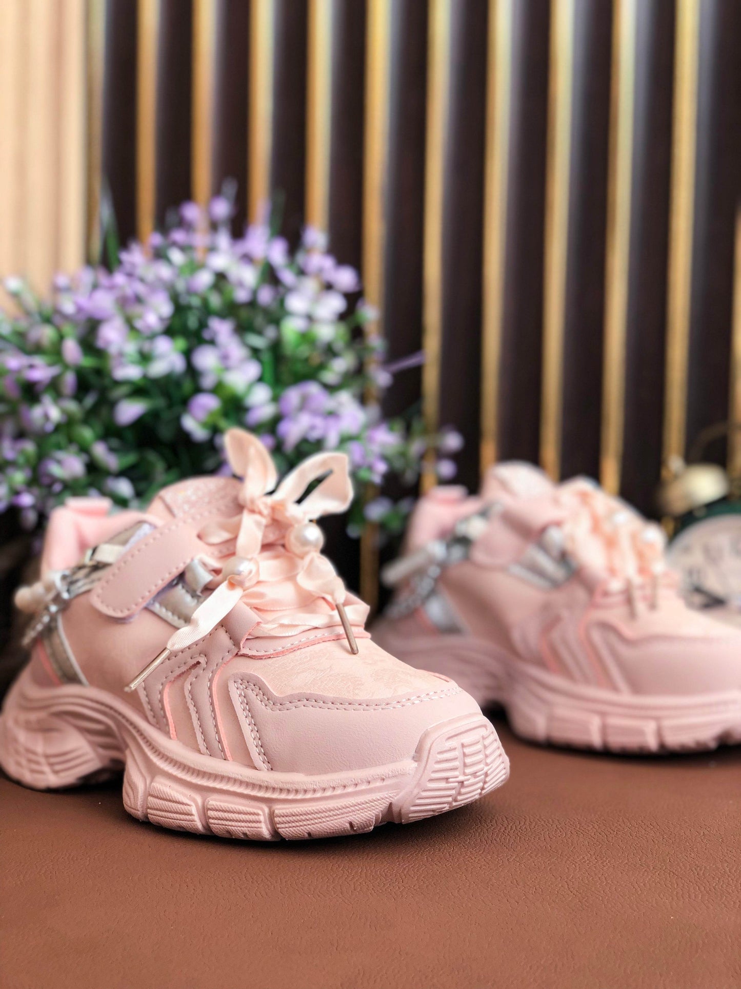 Step Into Charmed Comfort with Our Chic Ribbon Laces Sneakers. - IRRAKIDS