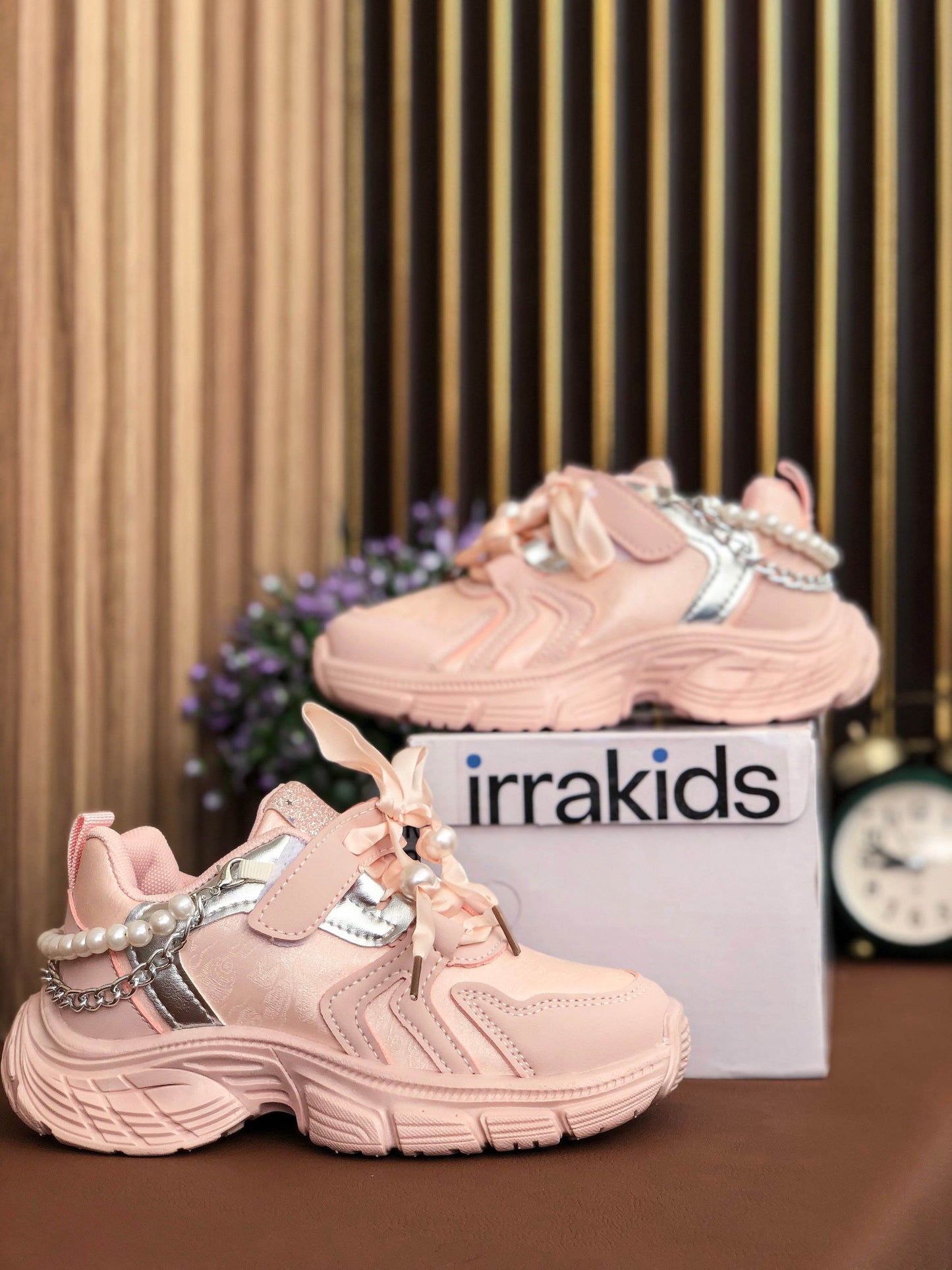 Step Into Charmed Comfort with Our Chic Ribbon Laces Sneakers. - IRRAKIDS