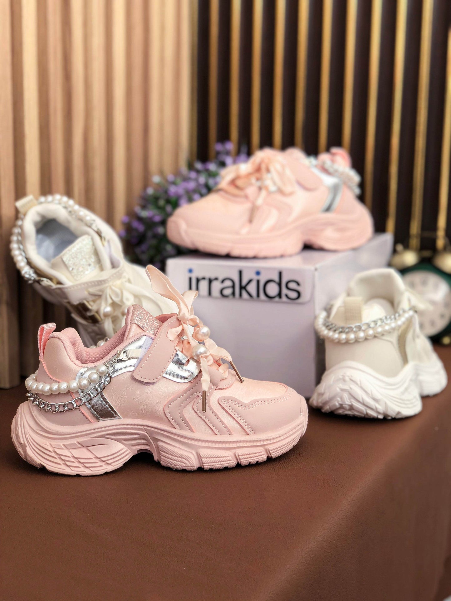 Step Into Charmed Comfort with Our Chic Ribbon Laces Sneakers. - IRRAKIDS