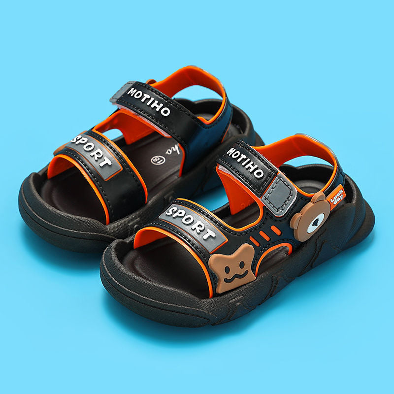 "Comfortable kids sandals with cute cartoon design - lightweight and suitable for summer"