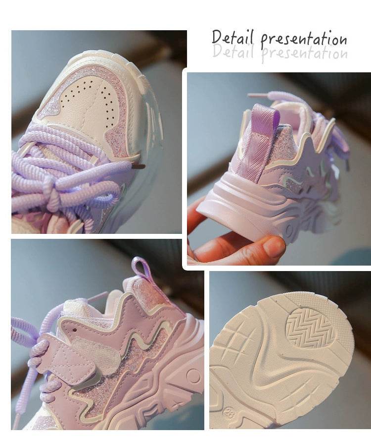 Sport Elegance: Fashion-Forward Girls Athletic Shoes with a Non-Slip Design - IRRAKIDS