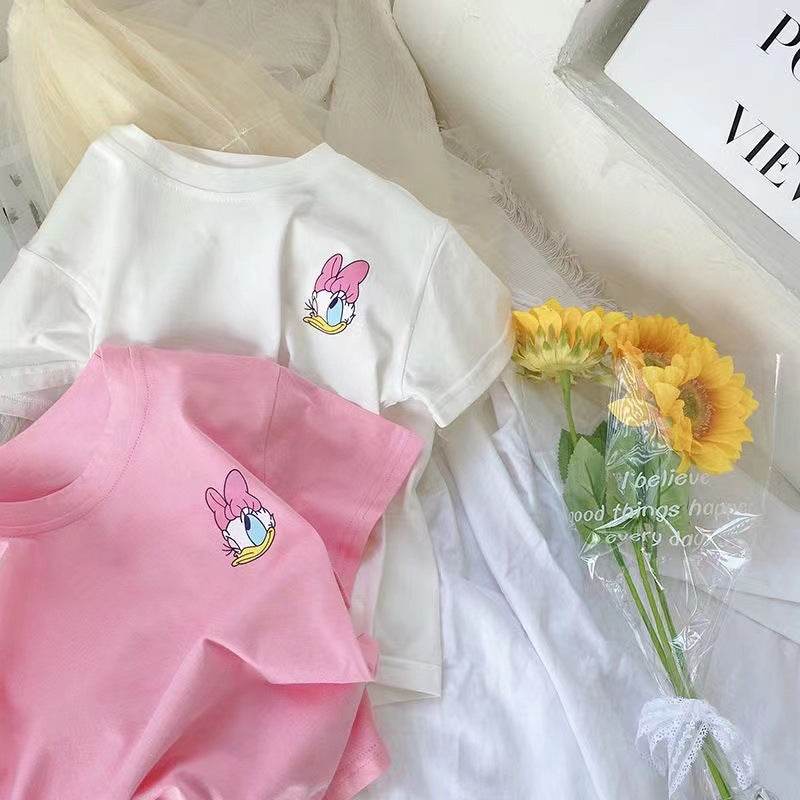 Summer Fun Daisy Duck T-Shirts for Girls - IRRAKIDS
