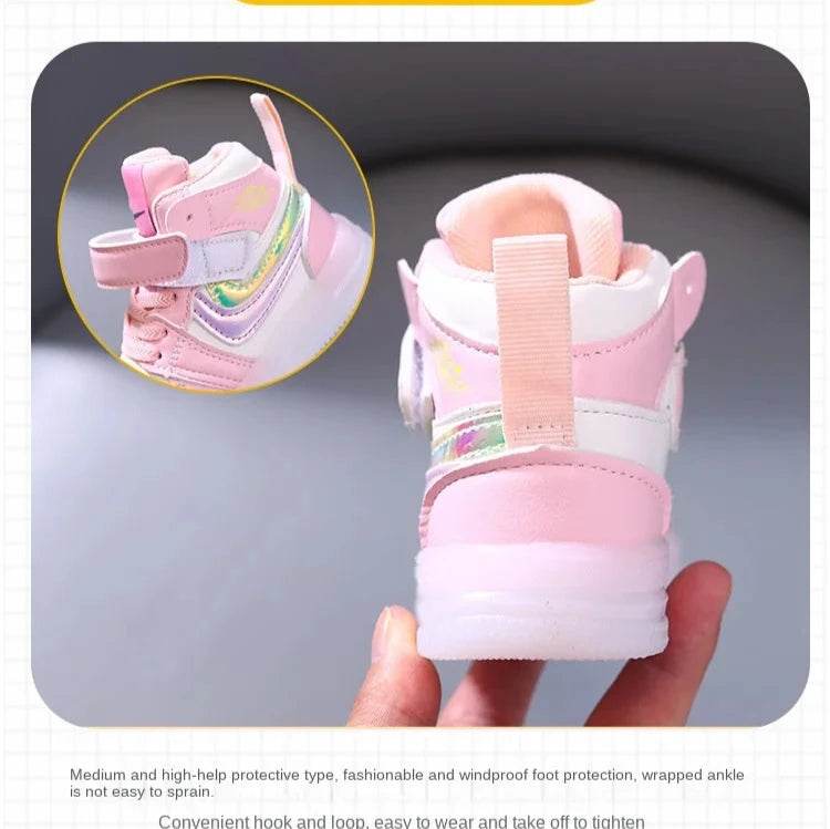 Soft walking shoes with led light for toddler boys and girls. - IRRAKIDS