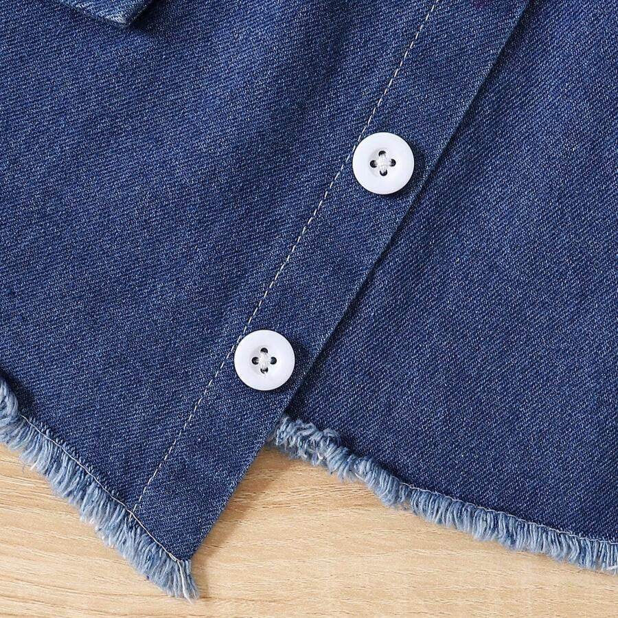 Stylish set for girls - ruffle t-shirt and trendy denim skirt ✨💙 - IRRAKIDS