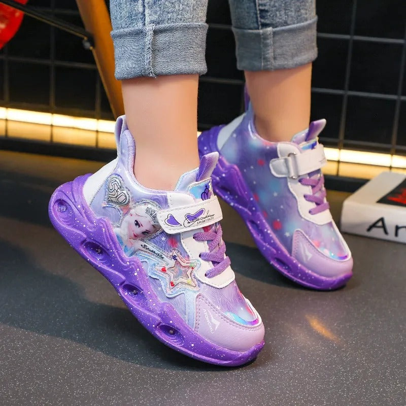 Girls' shoes with LED lights, comfortable and stylish 02