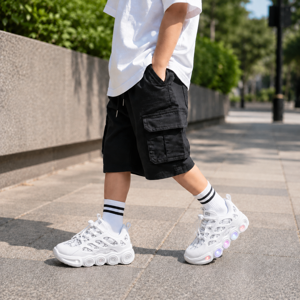 Kids Lightweight Chunky Sneakers – Breathable Casual Sports Shoes for Boys & Girls