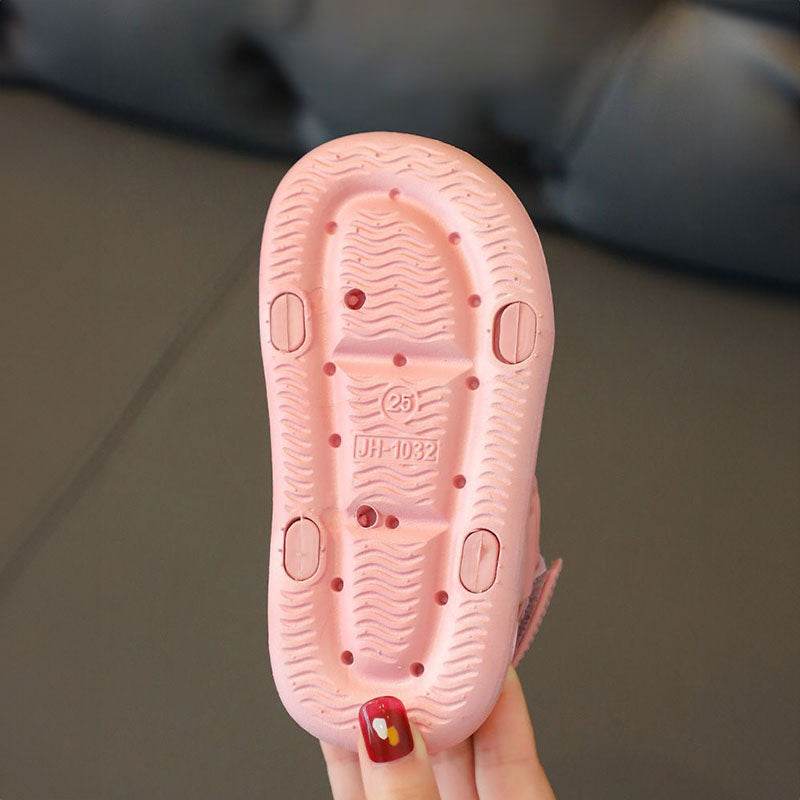 Beach Princess: Little Girls' Net Open-Toe Sandals with Non-Slip Sole - IRRAKIDS