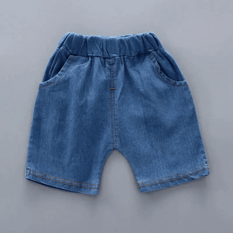 Cartoon Cool: Summer New Boys' Cotton Short Sleeve Shirt + Shorts Set - IRRAKIDS