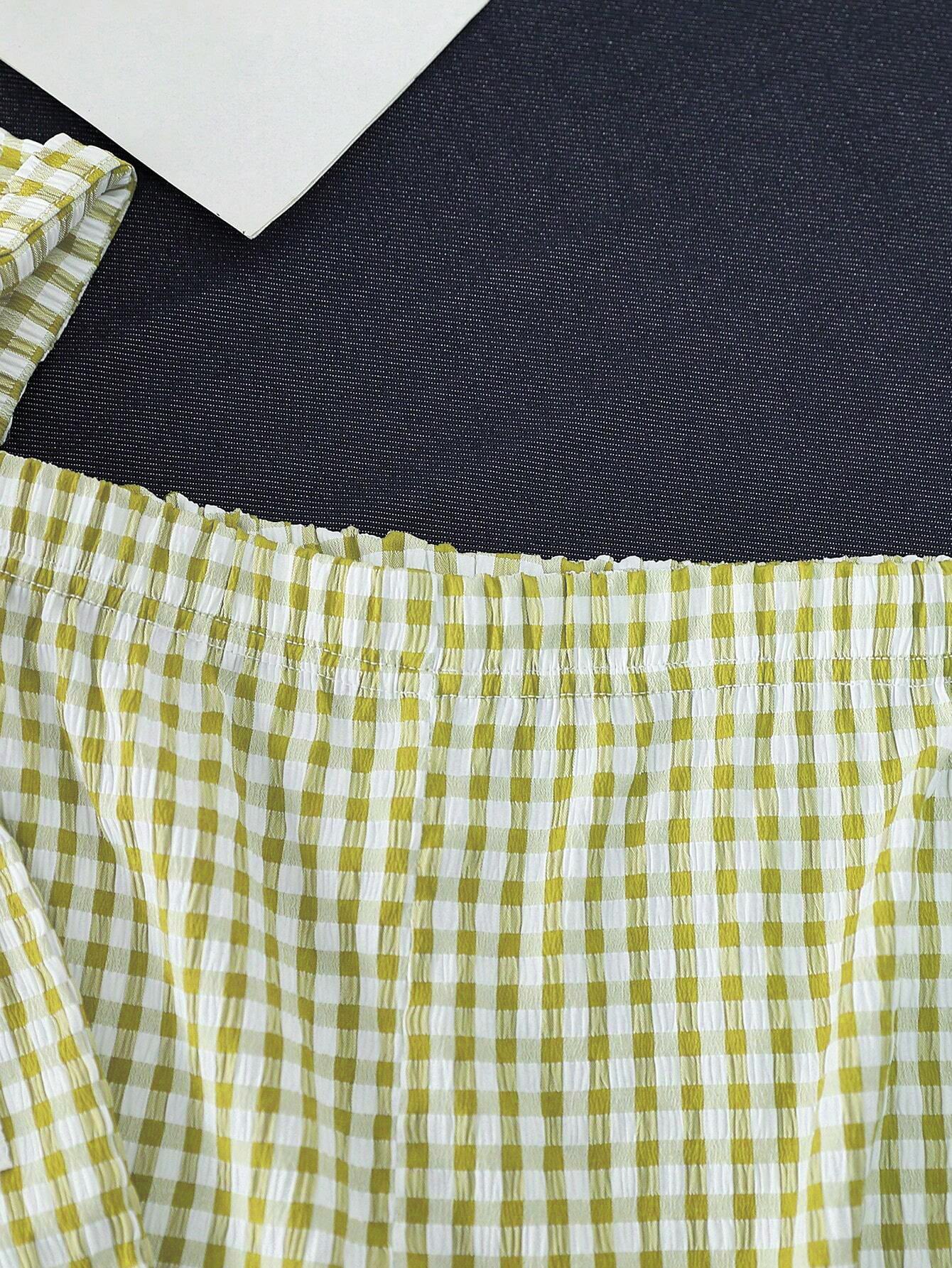 Plaid Perfection: Boys' Fresh Short Sleeve & Shorts 2pcs Set