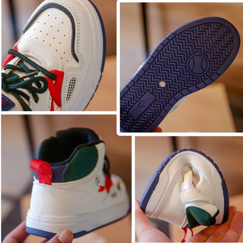 UltraGrip High-Top Sneakers: Lightweight, Anti-Slip, and Comfortable for Kids' Sports & Activities - IRRAKIDS