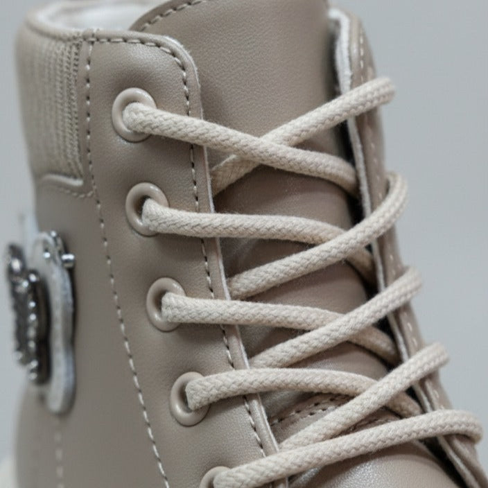 Girls' Lace-Up Butterfly Combat Boots — Product image: