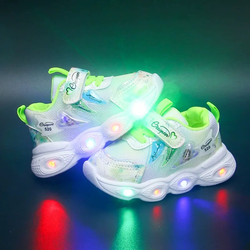 Chaussures pour filles avec lumières LED, confortables et élégantes