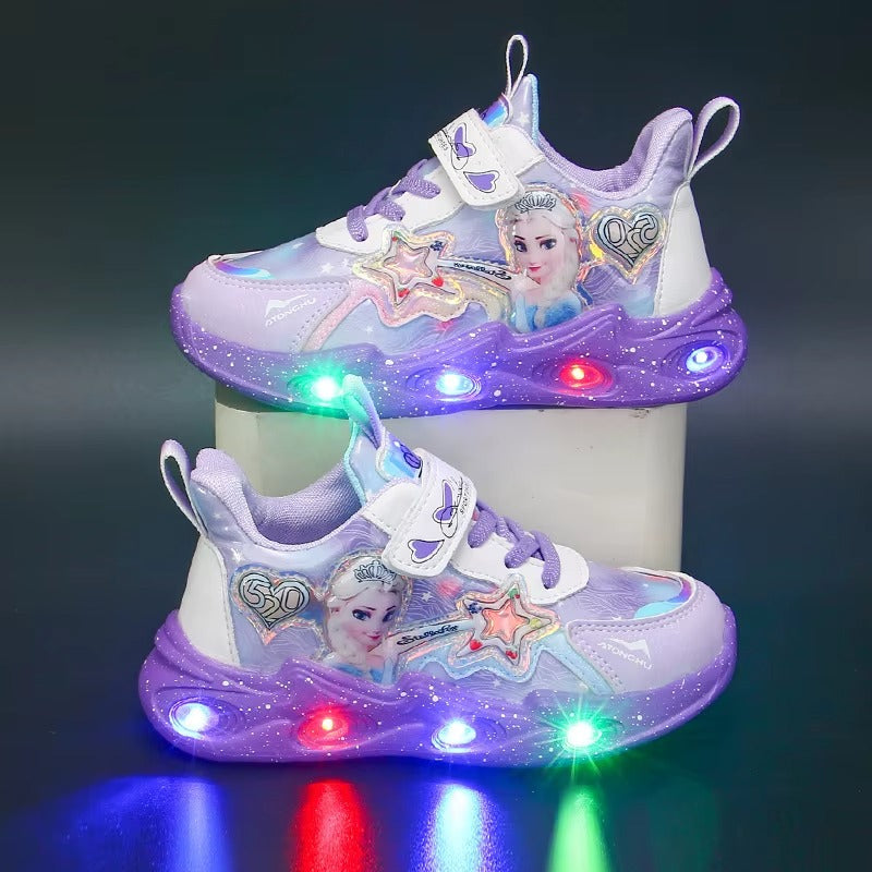 Girls' shoes with LED lights, comfortable and stylish 02