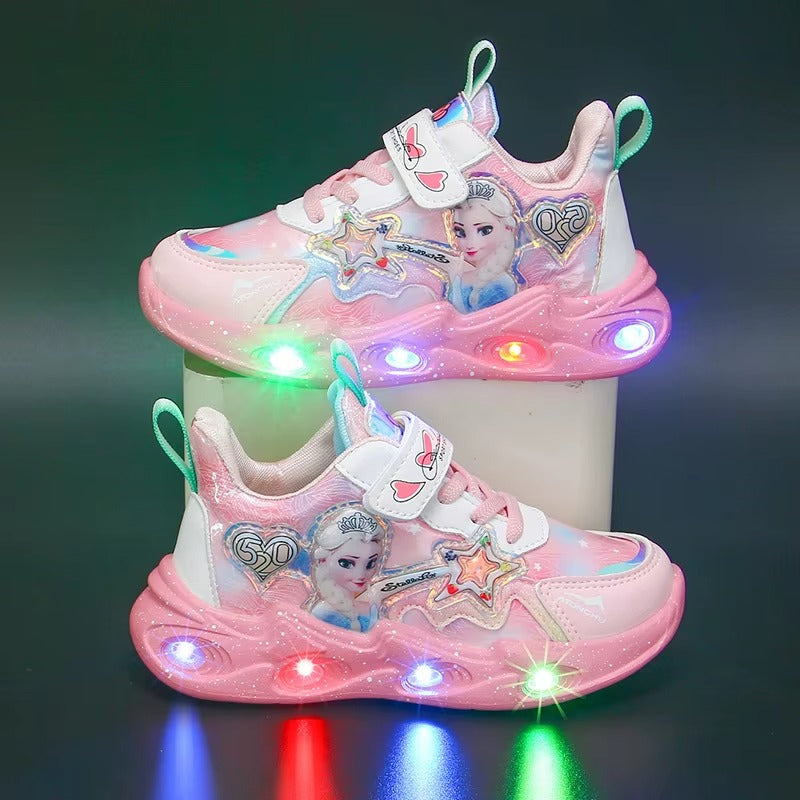 Girls' shoes with LED lights, comfortable and stylish 02