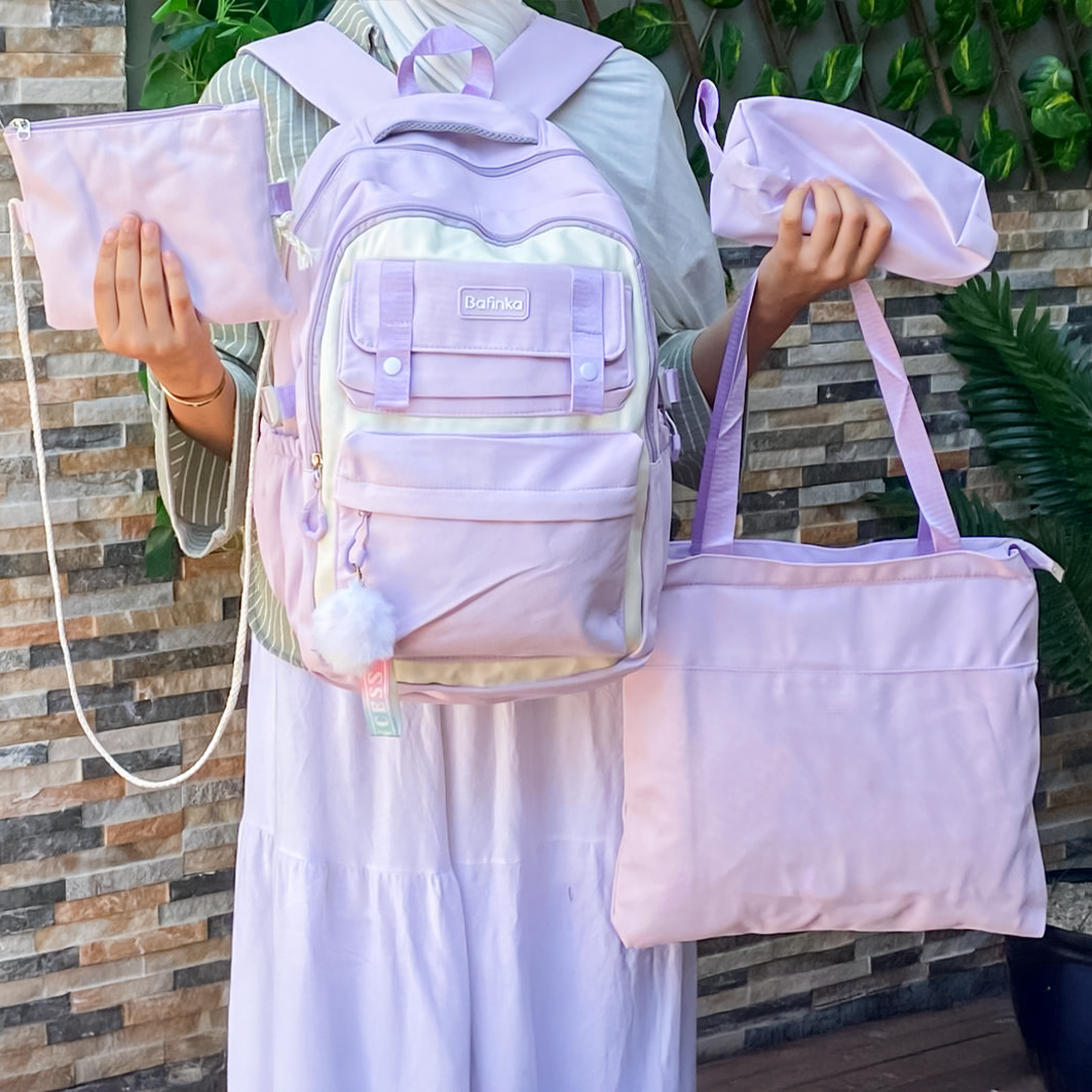 🎒 Ensemble de sac à dos d'école multifonctionnel 5 en 1 – Élégant et pratique