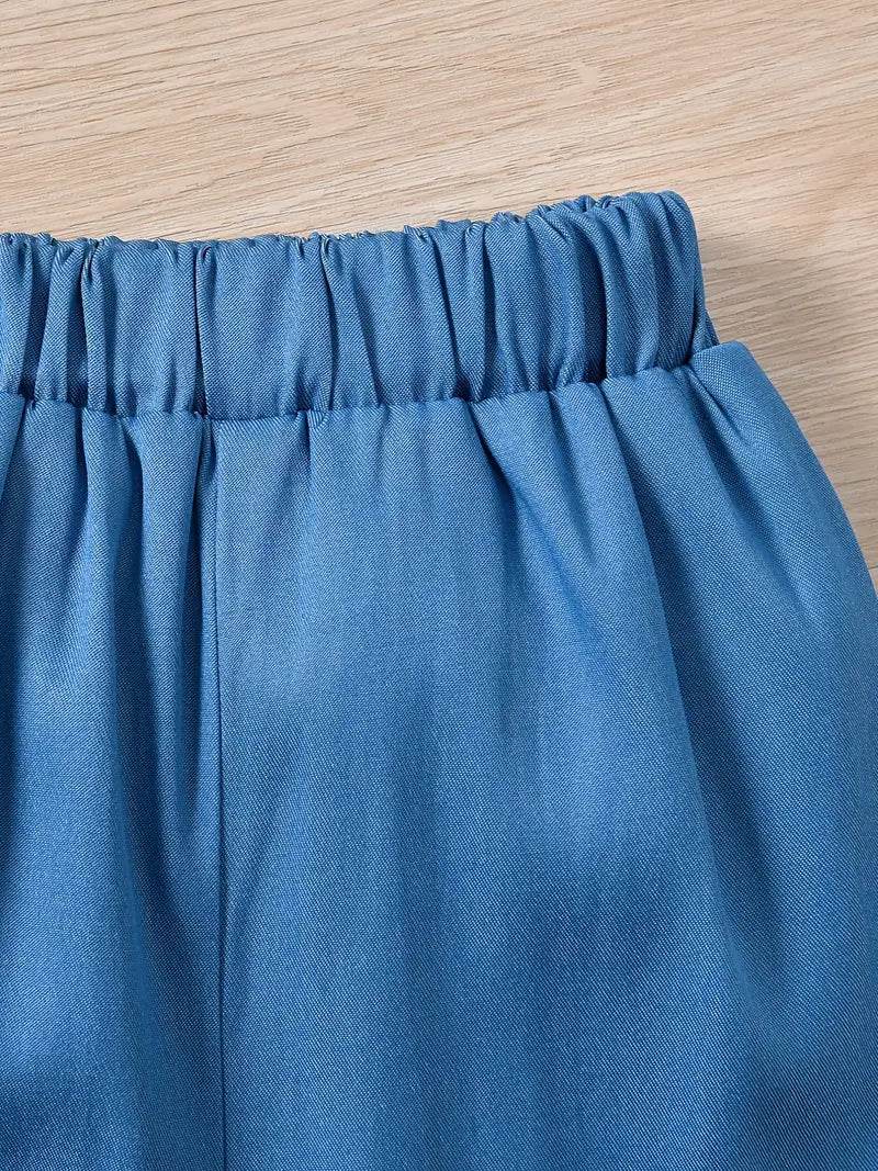 Toddler Baby Girls Summer Clothes Outfits Ruffle Camisole Spot Dot Tops and Casual Shorts - IRRAKIDS