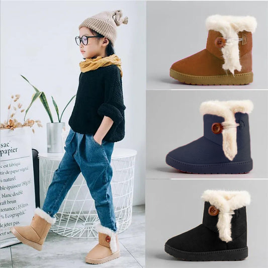 Cute and Cozy: Button-Closure Boots for Boys and Girls
