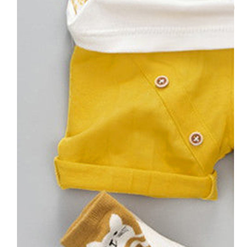 Ensemble t-shirt et short à manches courtes imprimé deux palmiers à la mode 