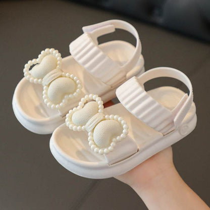 Beach Princess: Little Girls' Net Open-Toe Sandals with Non-Slip Sole - IRRAKIDS