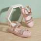 Sandales à brides pailletées pour filles – Chaussures plates décontractées et confortables pour l'été