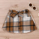 Checkered Charm : jupe ceinturée en laine mélangée pour fille
