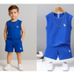 Ensemble débardeur et short d'été à imprimé mignon avec col ras du cou pour enfants