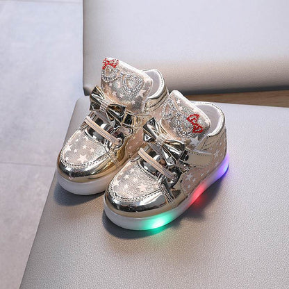 Spring & Autumn Luminous Cartoon Shoes – Breathable Flashing Light Sports Shoes for Boys & Girls - IRRAKIDS