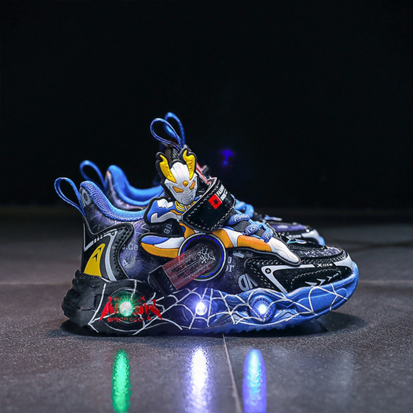 Superhero Glow: Modern LED-Lit Kids Shoes for Style-Savvy Young Heroes